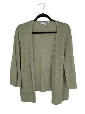 Tommy Bahama XL Open Front Cardigan 3/4 Bell Sleeves 100% Linen Lightweight